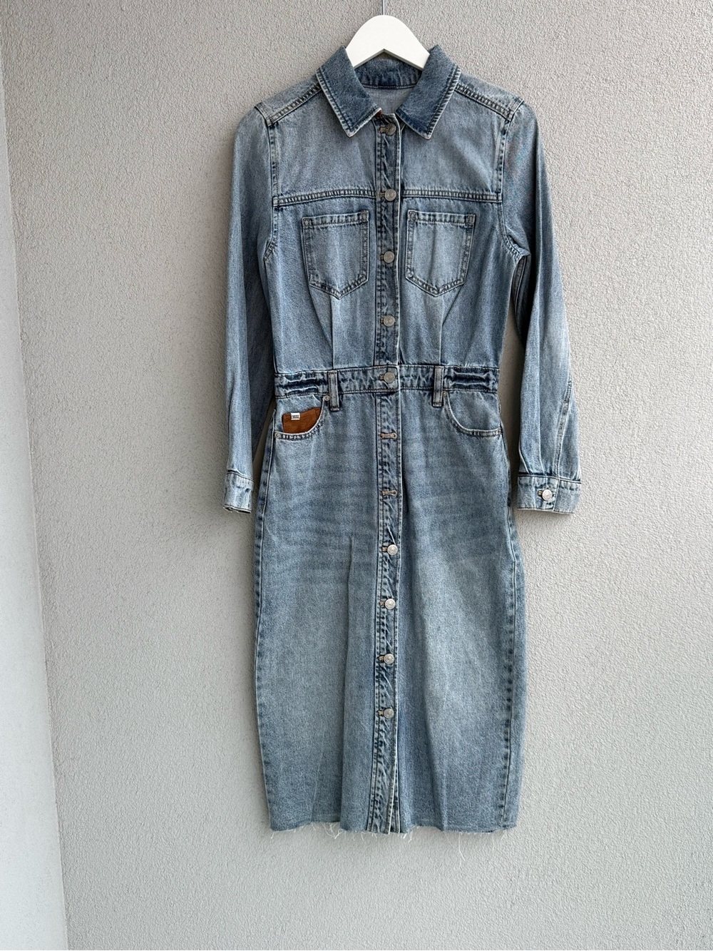 DKNYC Light Blue Denim Midi Dress